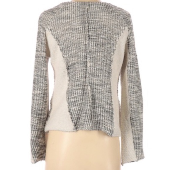 Drew Anthro ivory gray textured jacket small - Picture 2 of 5
